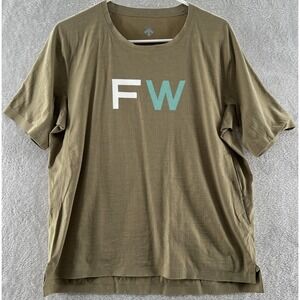 Descente Shirt Mens Large Short Sleeve Tan Tee Functional Sport System